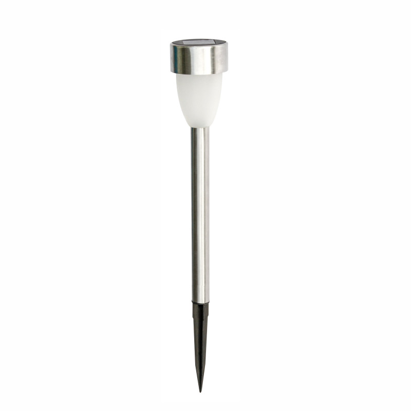 Lampa solara LED Hoff stick, inox, H 37 cm, gri, exterior