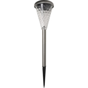Lampa solara LED RGB Hoff, cristal, H 36.5 cm, gri, exterior