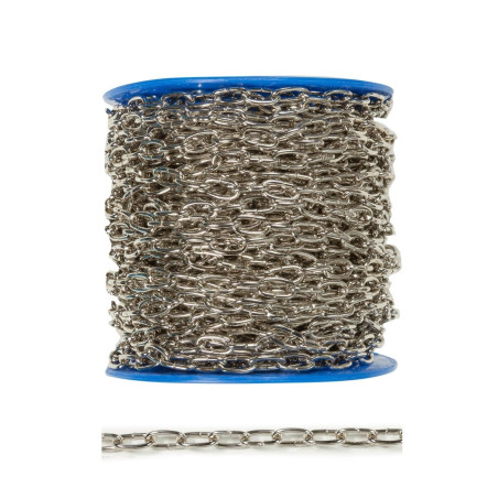 Lant din otel, Vormann, pentru ceas, cu za ovala, argintiu, 1.6 mm