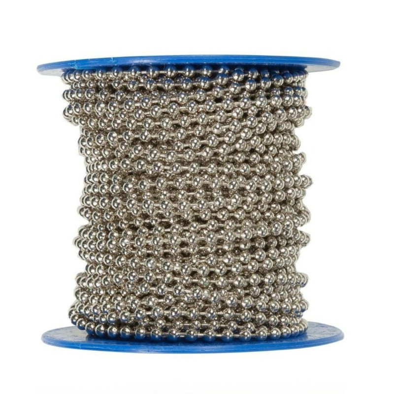 Lant din otel, Vormann, pentru uz casnic, cu bile, argintiu, 4.5 mm
