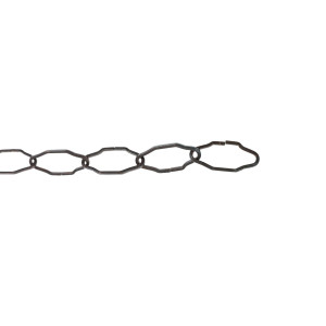 Lant din otel, Vormann, pentru uz casnic / delimitari, cu za rectangulara, bronz, 2.8 mm