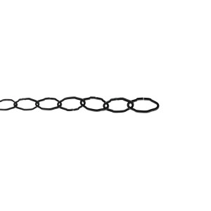 Lant din otel, Vormann, pentru uz casnic / delimitari, cu za rectangulara, negru, 2.2 mm
