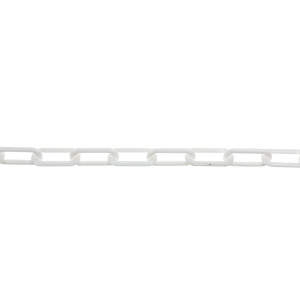Lant din plastic, Vormann, pentru bariera, cu za ovala, alb, 6 mm