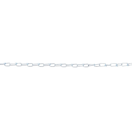 Lant din tabla galvanizata, Vormann, pentru delimitari / uz casnic, cu nod, argintiu, 1 mm