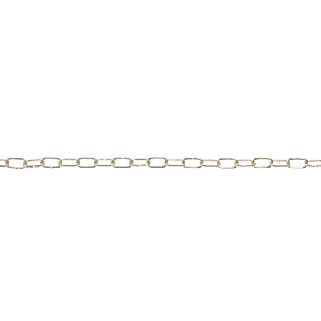 Lant din tabla, Vormann, pentru ceas, cu za ovala, auriu, 1.1 mm