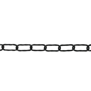 Lant din tabla, Vormann, pentru uz casnic, cu profil rasucit, negru, 3.8 mm