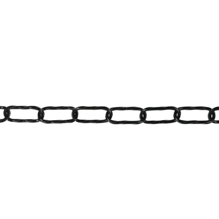 Lant din tabla, Vormann, pentru uz casnic, cu profil rasucit, negru, 3.8 mm