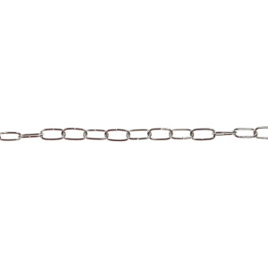 Lant din tabla, Vormann, pentru uz casnic / delimitari, cu za ovala, argintiu, 2 mm