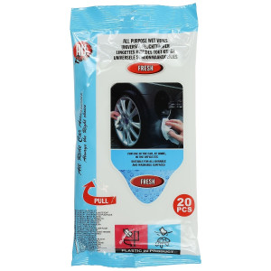Laveta auto, All Ride, pentru curatare multisuprafete, 11.5 x 24.5 cm, alb, set 20 bucati