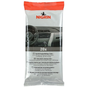 Laveta auto, Nigrin, pentru curatare interior auto, vascoza, 22 x 10.5 x 2 cm, alb, set 15 bucati