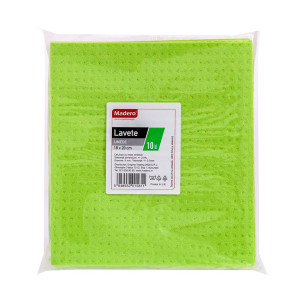 Laveta umeda Madero, verde, 18 x 20 cm, 10 buc / set