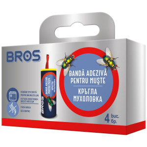 Banda adeziva impotriva tantarilor si mustelor Bros, tub, 4 buc/set