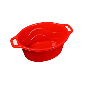 Lighean oval cu manere, plastic, 12 L, 420 x 340 x 160 mm, diverse culori