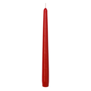 Lumanare decorativa, conica, rosu, 24.5 cm