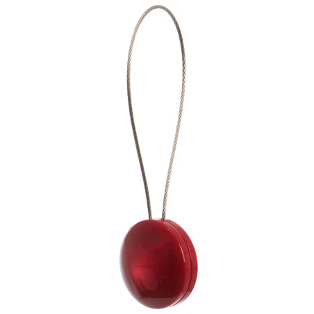 Magneti decorativi perdea si draperie, Pearls, rasina, forma rotunda, 4 cm, cu fir metalic de fixare, rosu