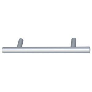 Maner pentru mobila, din plastic, finisaj crom satinat, M 484.61.23, M4 x 96 mm