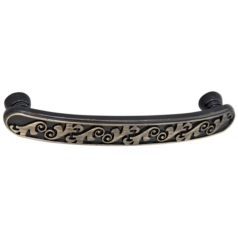 Maner pentru mobila, metalic, finisaj alamit antic, M 485.84.29, M4 x 96 mm