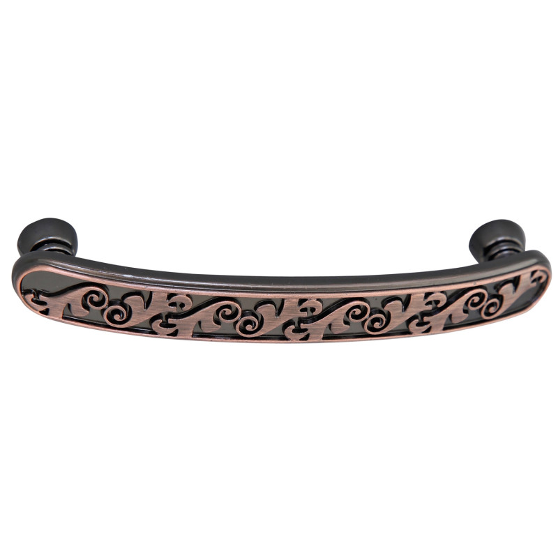Maner pentru mobila, metalic, finisaj cupru antic, M 485.84.28, M4 x 96 mm