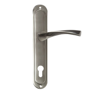 Maner usa interior, cu sild, Gato Roma PZ(Y) SD90, pentru cilindru, zamac, satin nichel, 90 mm