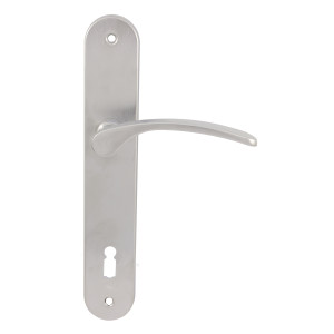 Maner usa interior, cu sild, Verofer Vienetta, pentru cheie, zamac, crom satinat, 90 mm