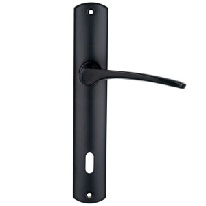 Maner usa interior Yale, cu sild, pentru cheie, otel, negru, 90 mm