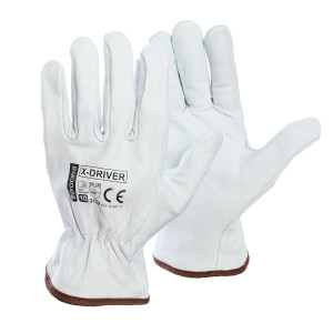 Manusi de protectie Procera X-DRIVER, piele de capra, gri, marimea 10