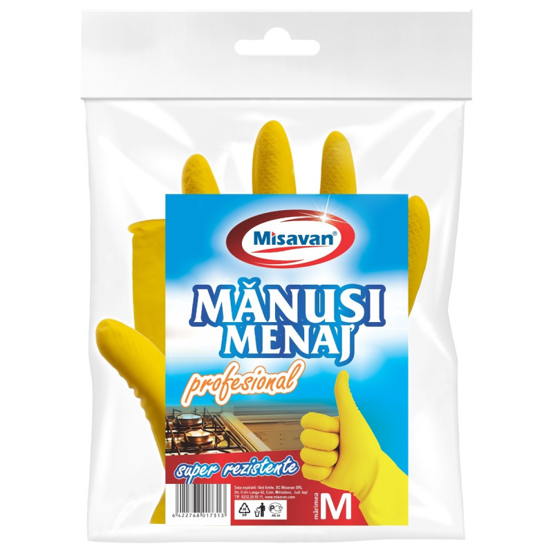 Manusi menaj Misavan, profesionale, marimea M, latex