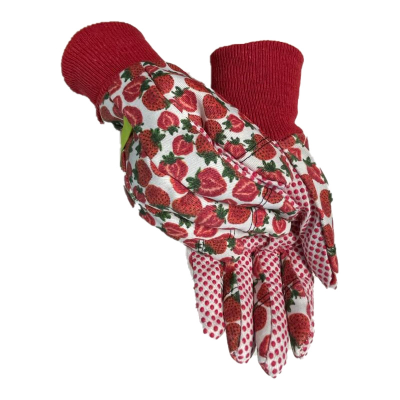 Manusi pentru gradina BSP Guard, bumbac + PVC, rosu, marimea 8