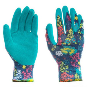 Manusi pentru gradina Garden DCT, poliester + latex, verde, marimea 8