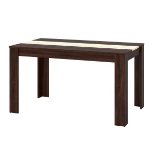 Masa bucatarie / dining fixa Domus, dreptunghiulara, 4 persoane, sonoma dark + sonoma, 135 x 80.5 x 74.5 cm, 1C