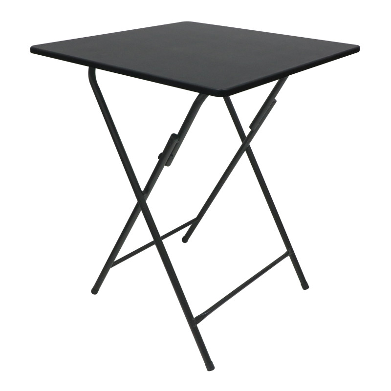 Masa bucatarie / dining plianta Wenke, patrata, 2 persoane, negru, 60 x 60 x 75.5 cm, 1C