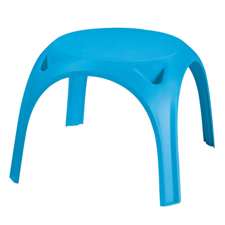 Masa copii Kids, pentru gradina, plastic, albastru, 64 x 64 x 48 cm