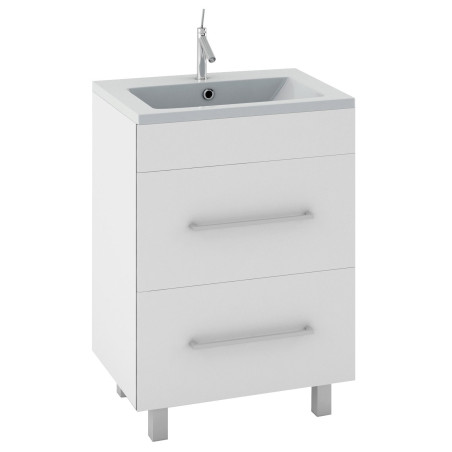 Masca baie + lavoar Martplast Titan, cu sertare, alb, 60 x 44 x 84 cm
