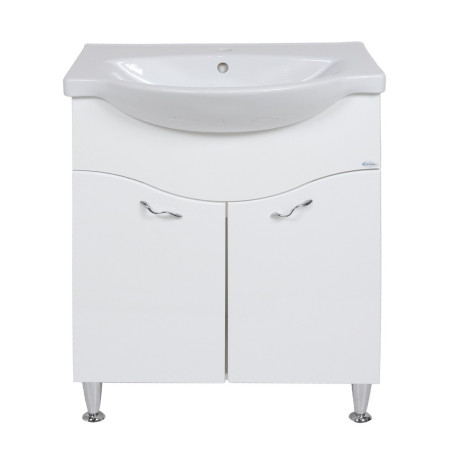 Masca baie + lavoar Savini Due Rimini 973, cu usi, alb, 65 x 86 x 45.5 cm