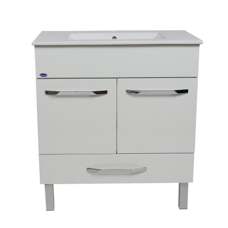 Masca baie + lavoar slim Martplast Star 750, cu usi si sertare, 75 x 46 x 84 cm