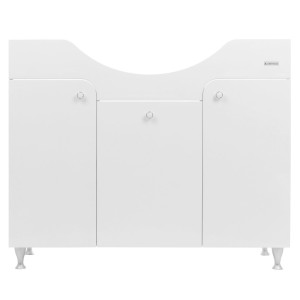 Masca baie pentru lavoar, Arthema Clasic Zenith 140/P-A2, cu usi si cos de rufe, alba, 100.5 x 33.5 x 83.5 cm