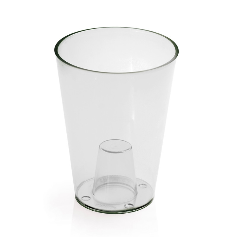 Masca ghiveci orhidee Coubi Dus, rotunda, plastic, transparenta, D 13 cm