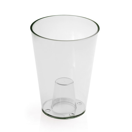 Masca ghiveci orhidee Coubi Dus, rotunda, plastic, transparenta, D 13 cm