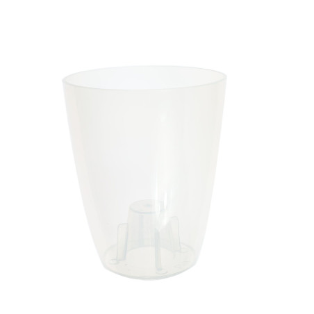Masca ghiveci orhidee Coubi, rotunda, plastic, transparent, D 13 cm