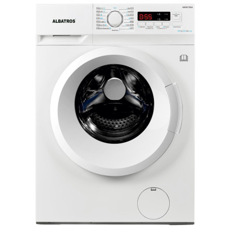 Masina de spalat rufe frontala slim Albatros AWM1064, 6 kg, 1000 rpm, clasa E, adancime 40 cm, afisaj electronic, termostat regl