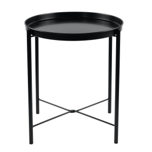 Masuta cafea din metal ST28334F-A3B, rotunda, pliabila, negru, 43 x 43 x 53.5 cm