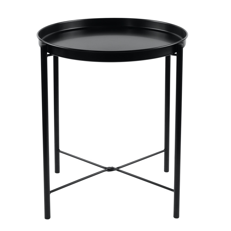 Masuta cafea din metal ST28334F-A3B, rotunda, pliabila, negru, 43 x 43 x 53.5 cm