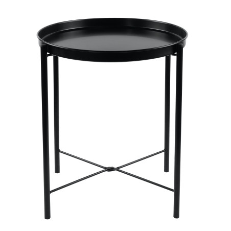 Masuta cafea din metal ST28334F-A3B, rotunda, pliabila, negru, 43 x 43 x 53.5 cm