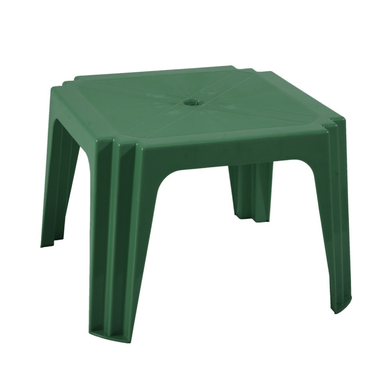Masuta fixa pentru gradina Aqua, plastic, patrata, verde, 64.5 x 64.5 x 44 cm