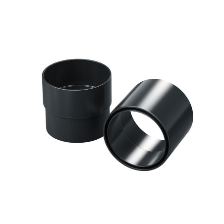 Mufa dubla burlan, pentru imbinare sistem pluvial, Budmat Proaqua, PVC, circulara, gri, D 63 mm