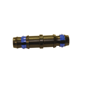 Mufa egala, pentru conectare tub irigatii prin picurare, cu inel de siguranta, D 16 mm, negru, polipropilena, set 3 buc