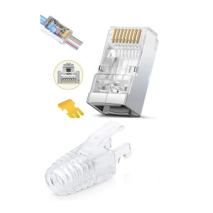 Mufa RJ45 STP CAT6 Hoff - set 10 bucati, pentru imbinare / conectare cablu retea