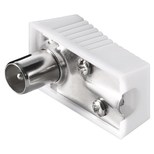 Mufa TV plastic BL-T1016 cu fixare surub tip tata, Hoff, pentru conectare cablu TV