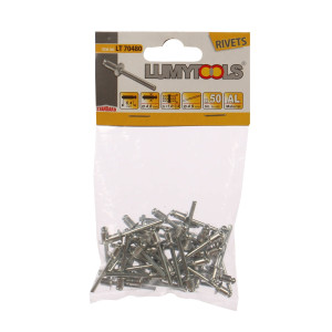 Nituri pop, aluminiu, Lumytools LT70480, 4.8 x 6.4 mm, 50 bucati