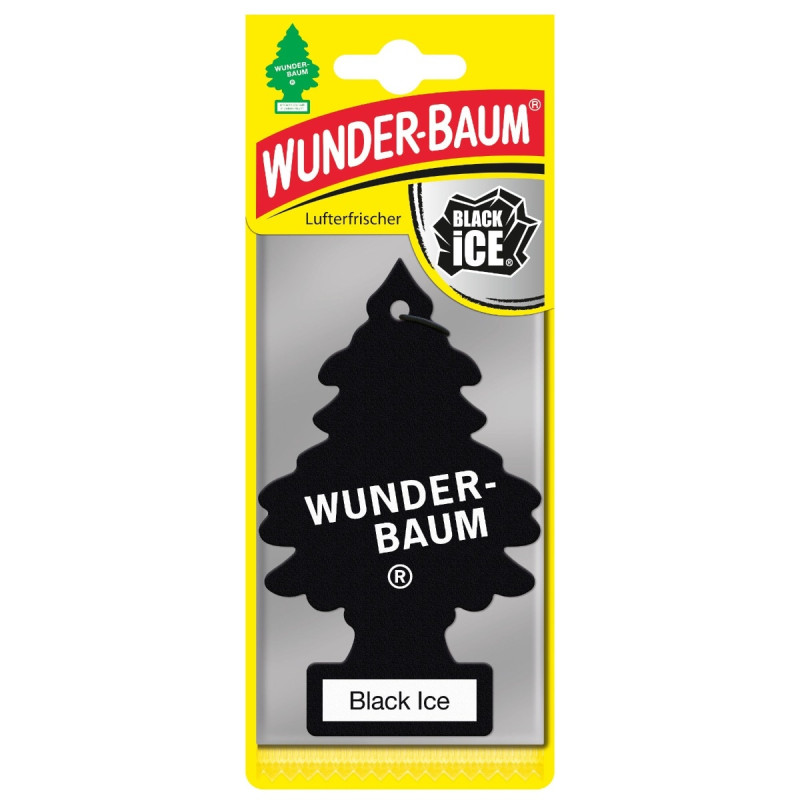 Odorizant auto, bradut, Wunder - Baum, Black Ice, 7.6 x 0.3 x 19 cm